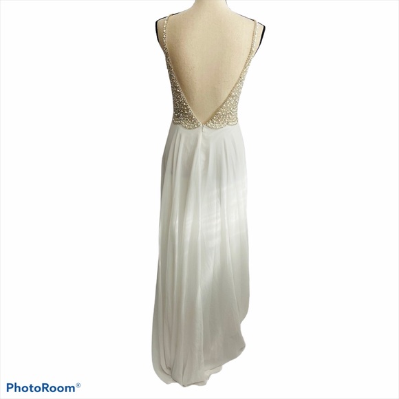 true love white beaded rhinestone maxi dress lulus Jovani 66925BG Prom Dress - Navy